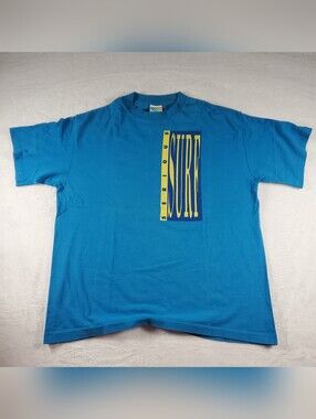 Vintage 80s Surf Gear Serious Surf Skate T-shirt Single-Stitch USA Large READ